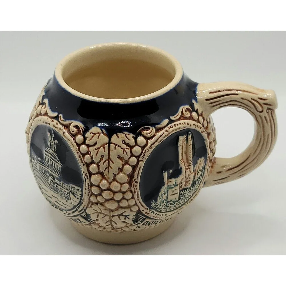 Vintage Gerz West German Castle Stein Small Mug Cup